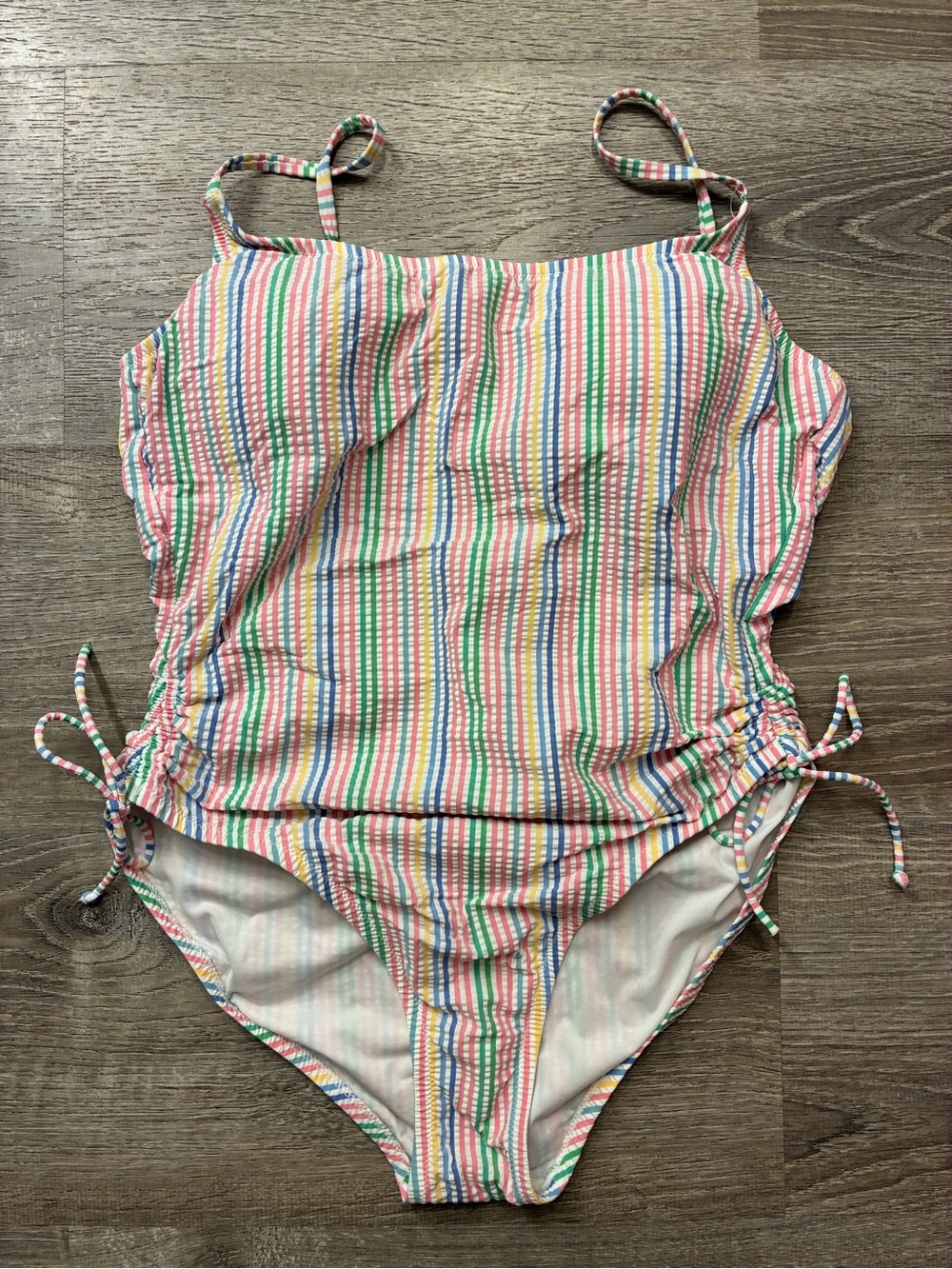 J. Crew Multi-Color Striped One-Piece Swim Suit